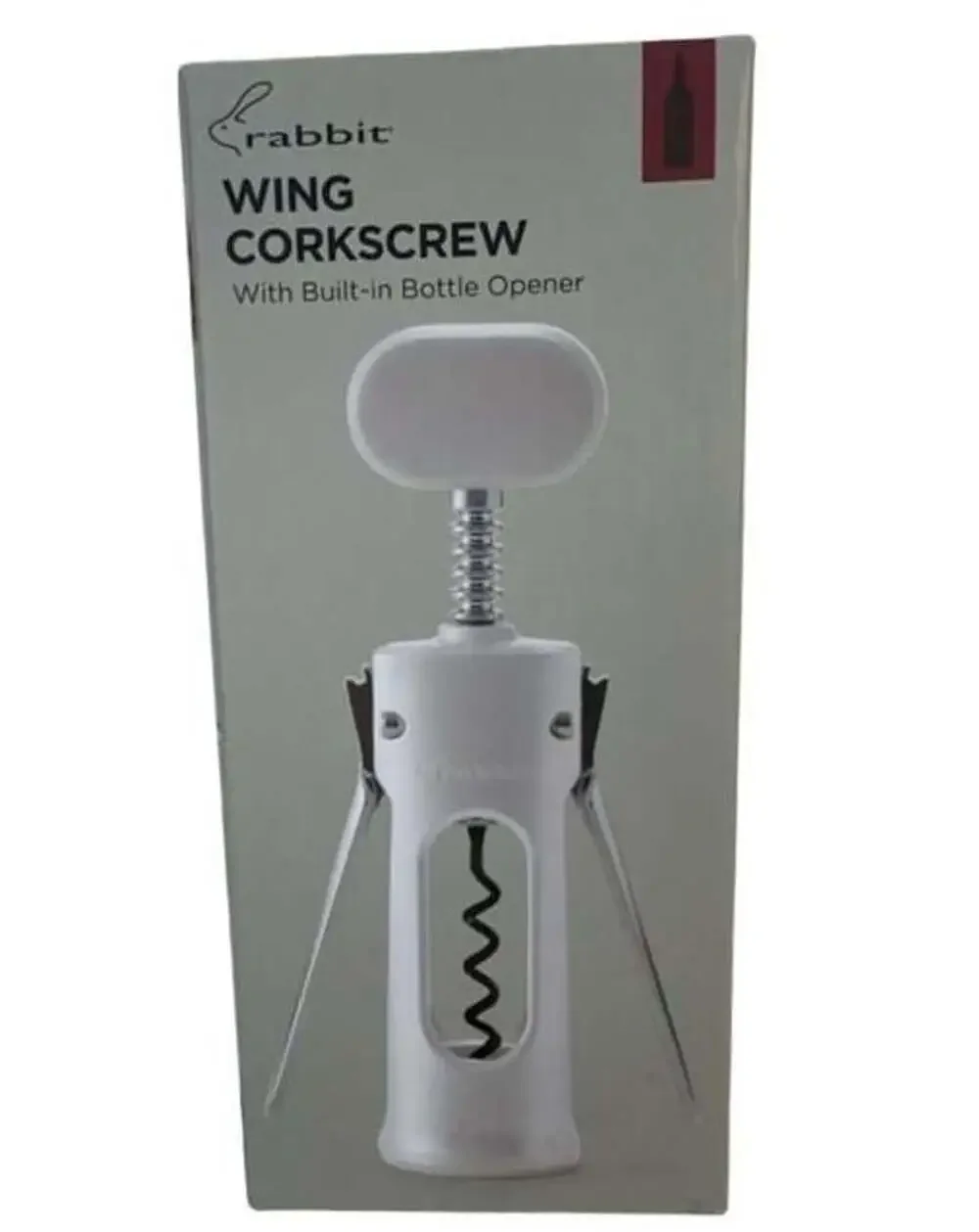 Rabbit Wing Corkscrew With Built-in Bottle Opener Pearl